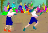 がんばった運動会のリレー