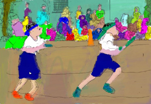 がんばった運動会のリレー